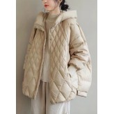 Beautiful Khaki Zip Up Casual Duck Down Winter down coat