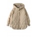 Beautiful Khaki Zip Up Casual Duck Down Winter down coat