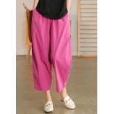 Rose Pockets Loose harem Pants elastic waist Spring