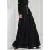 Plus Size Black Zip Up Pockets Cotton wide leg pants Spring